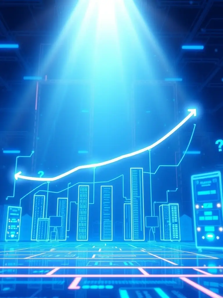 An illustration of cloud infrastructure being optimized by AI, showing resource allocation and performance improvements.